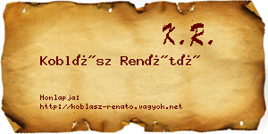 Koblász Renátó névjegykártya