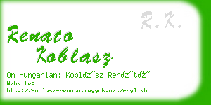 renato koblasz business card